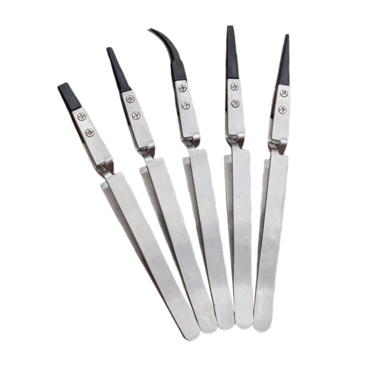 Hemobllo 10pezzi Pinzette Ceramiche Multiuso Inossidabile Antistatico Precisione Per Elettronica e Gioielleria Resistente Ad Acidi e Magnetismo Strumento Di Manutenzione Per Parti Di