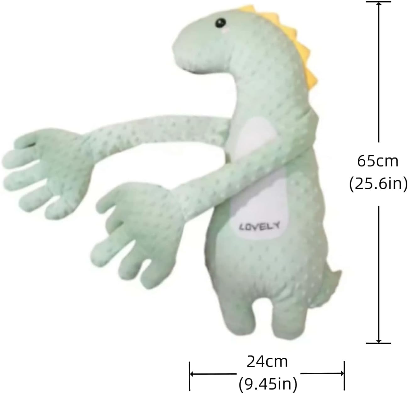 Companion Plush Comfort Patting Pillow,Used for Soothing and Hugging (Green Dinosaur)