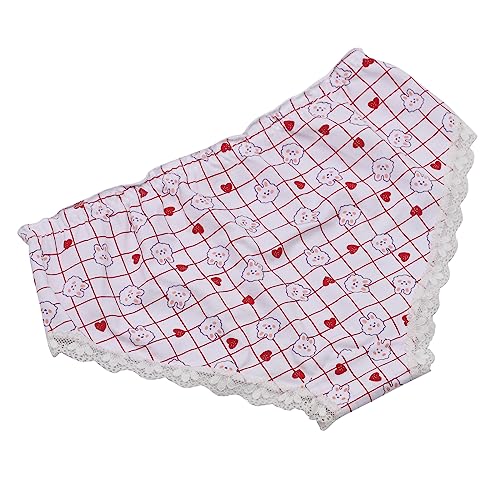 Image of heartbury Women's 100% Cotton Lace Panty Mid Waist Bio Wash Soft Stretch Ladies Hipster, (Pack of 3)
