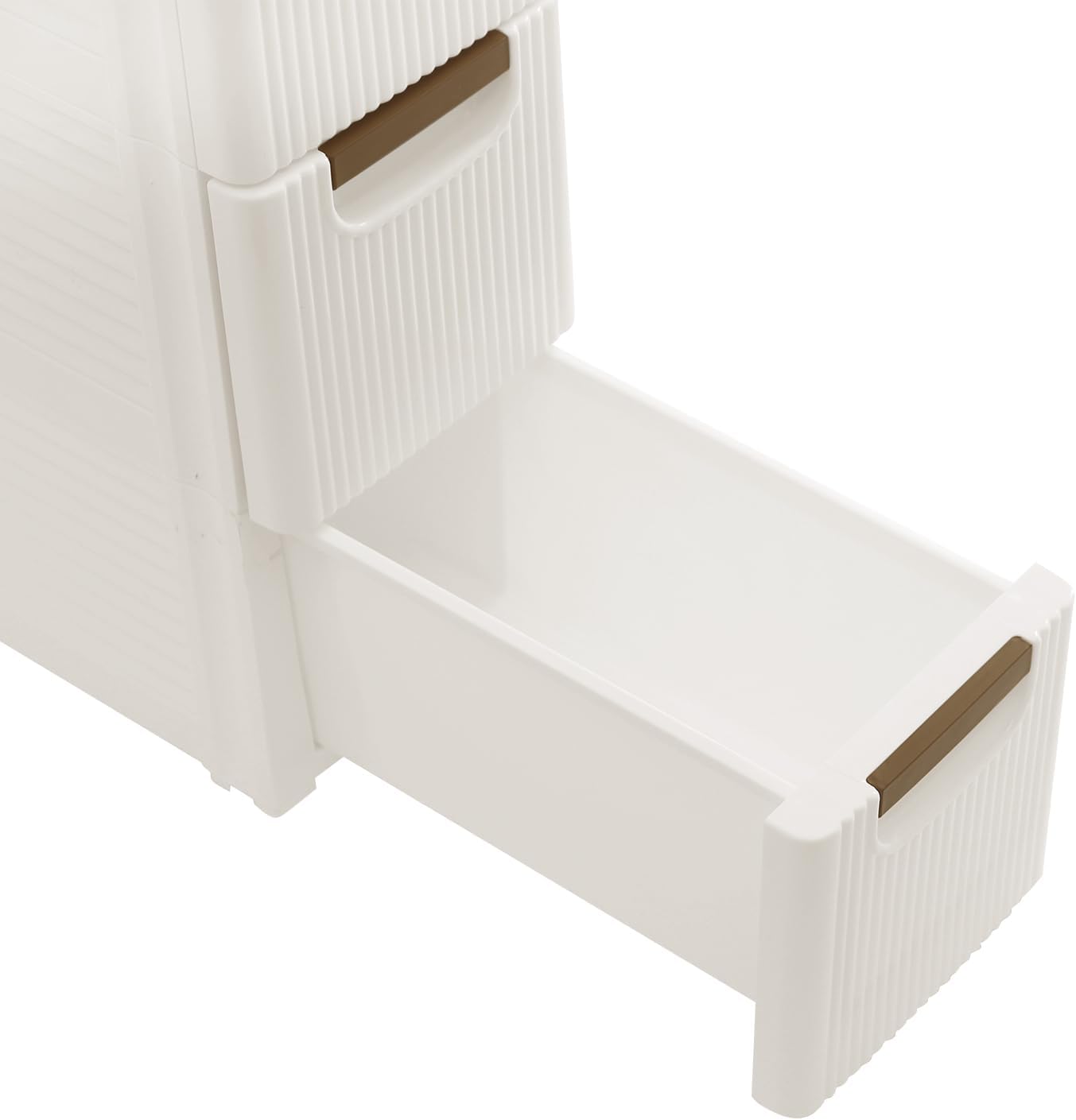 Narrow Storage Deep Cabinet, Space-Saving Mobile Slim Plastic Bathroom Storage Cart, Organizer Cart with Wheels for Office Classroom Bedroom, Easy Assembly & Removable Drawers (5-Tier)