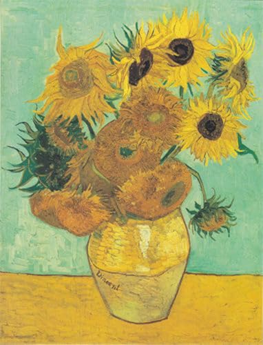 Toile moderne Douze tournesols Van Gogh peinture haute définition grand format salon