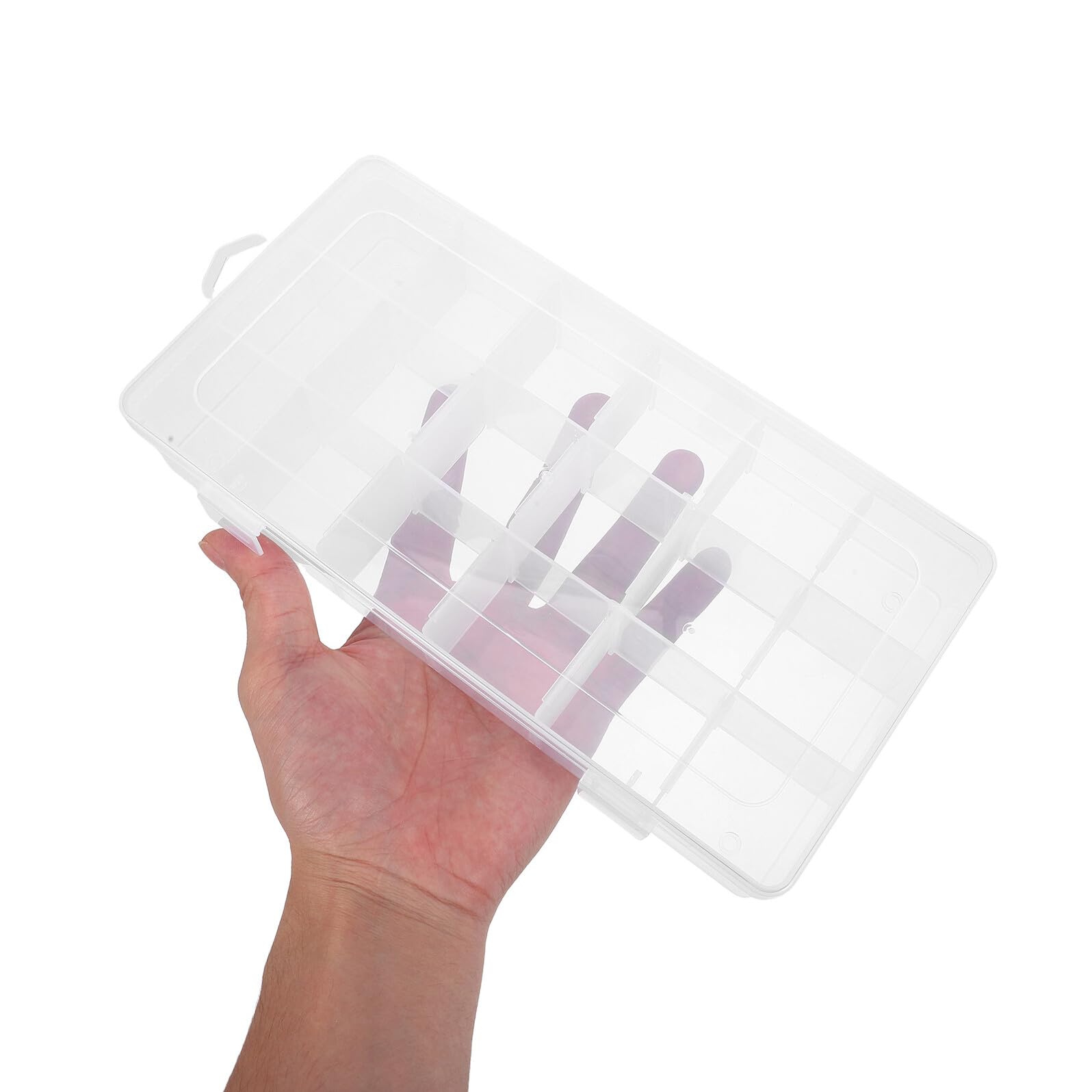 Scatola Organizer in Plastica con 18 Scomparti Removibili 6 Pezzi