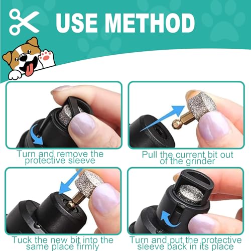 Xumann Electric Dog Nail Grinders Silent Groom, Quiet Bass Dog Claw Grinder Pro, white - Image 4