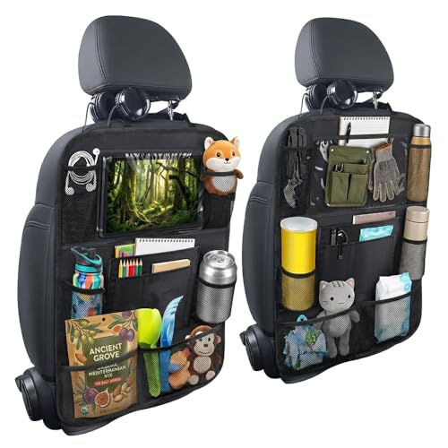 Kardne 2Pcs Kids Car Back Seat Organiser, Anti-Kick Protectors...
