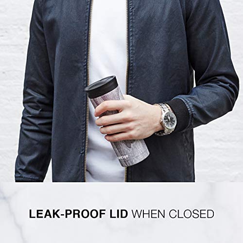 Contigo Huron Couture Vacuum-Insulated Stainless Steel Travel Mug With Snapseal Leak-Proof Lid, Reusable Coffee Cup Or Water Bottle, Bpa-Free, Keeps Drinks Hot Or Cold For Hours, 16Oz White Marble #TOP2