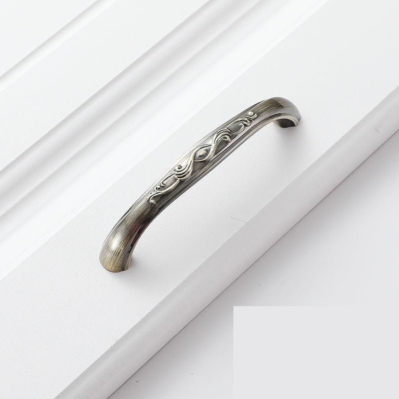 Cabinet Handles and Knobs Metal Drawer Pulls Vintage Kitchen Cupboard Handle Furniture Handles Hardware 1Pcs (Color : 390-128)