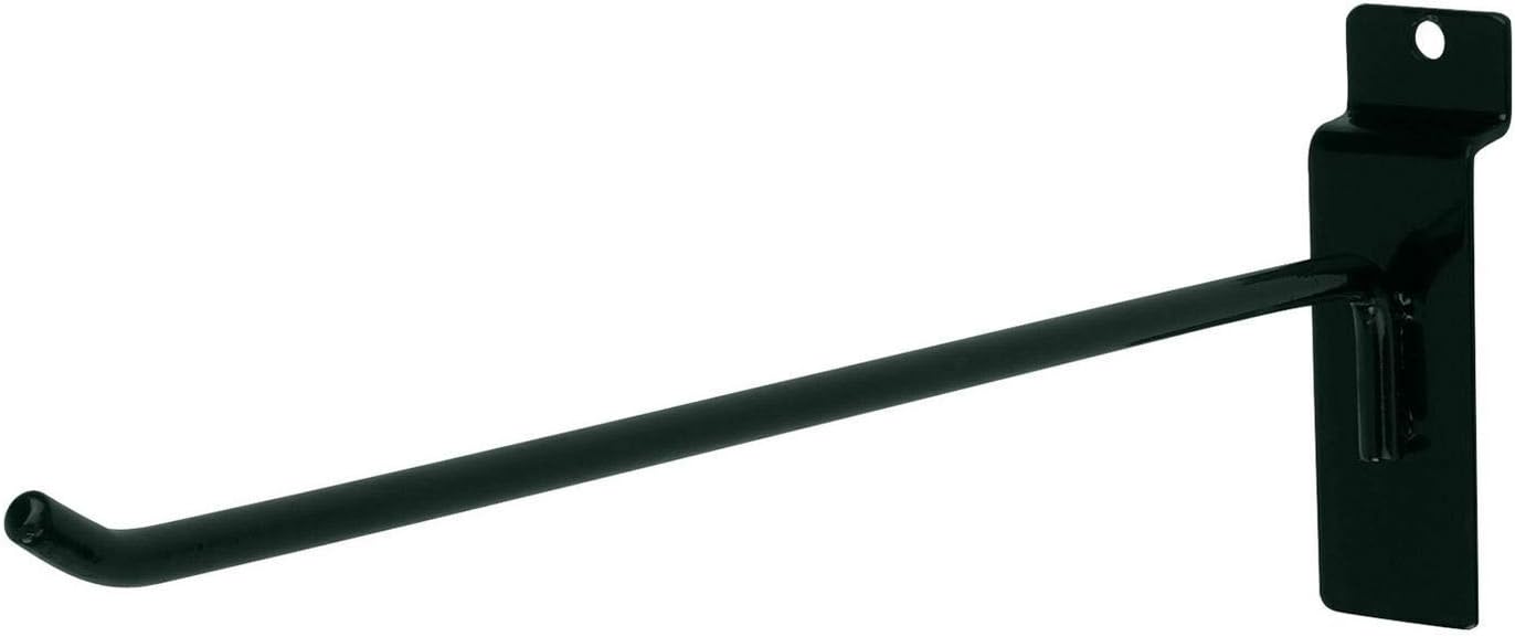25 Black 10" Slatwall Peg Hooks Slat Wall Retail Display