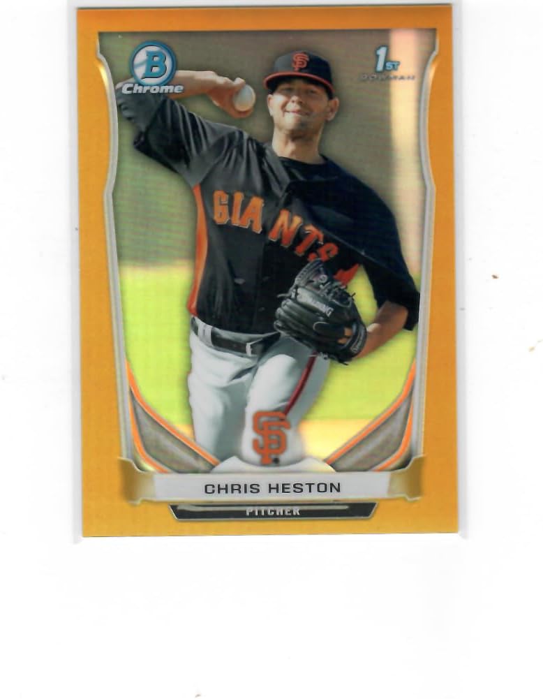 2014 Bowman Chrome Prospects Gold Refractor #BCP75 Chris Heston Giants Baseball Card (RC - Rookie Card) /50 NM-MT