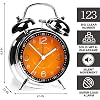 AYRELY Super Loud Twin Bell Alarm Clock For Heavy Sleepers – Retro 4-Inch Metal Classic