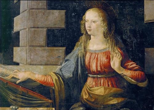 Tableau toile de Léonard de Vinci Die Verkündigung décoration murale