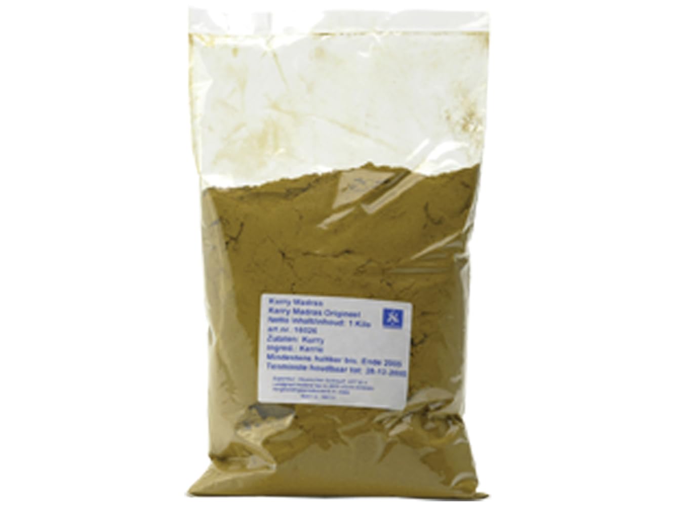 Curry en polvo Madrás 1 kg formato profesional mezcla de especias aromática para cocina india, guisos, arroces y marinados