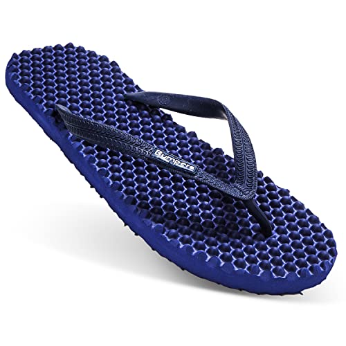 Image of Bumpers Flip Flops For Men - Beach & Shower Sandals For Mens, Comfortable Massage Acupressure Slippers, Indoor & Outdoor Footwear