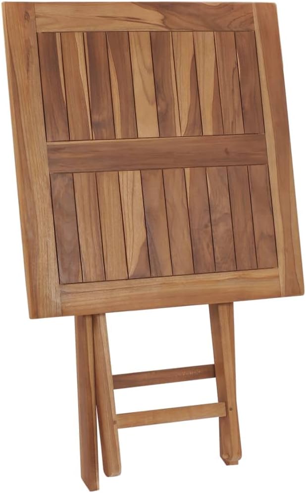 Folding Patio Table,Garden Tables,Outdoor Dining Tables,Leisure Table,Game Tables,Outdoor Tables,Coffee Tables,Camping Tables,for Garden,Backyard,Bistro, 23.6"x23.6"x29.5" Solid Wood Teak