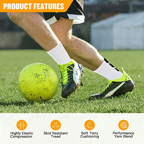 Takiya Grip Socks Soccer,Anti Slip Grip Pads Non Slip/Skid Soccer Socks For Football Basketball Sports,1 Pair #TOP1