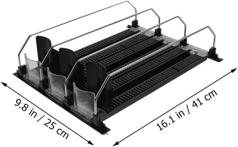 KICHOUSE 3pcs Beverage Propeller Glide Drink Dispenser Organizer for Refrigerator No Tilt Design