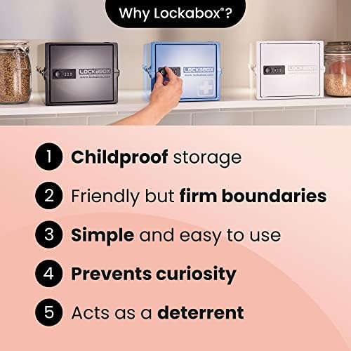 Lockabox One | Compact and Hygienic Lockable Box for Food, Medicines, Tech and Home Safety (Medi Blue)