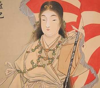 Amazon.co.jp: 井川洗厓(画) 乃木希典(賛)「天照大御神」軸 掛軸 箱/古