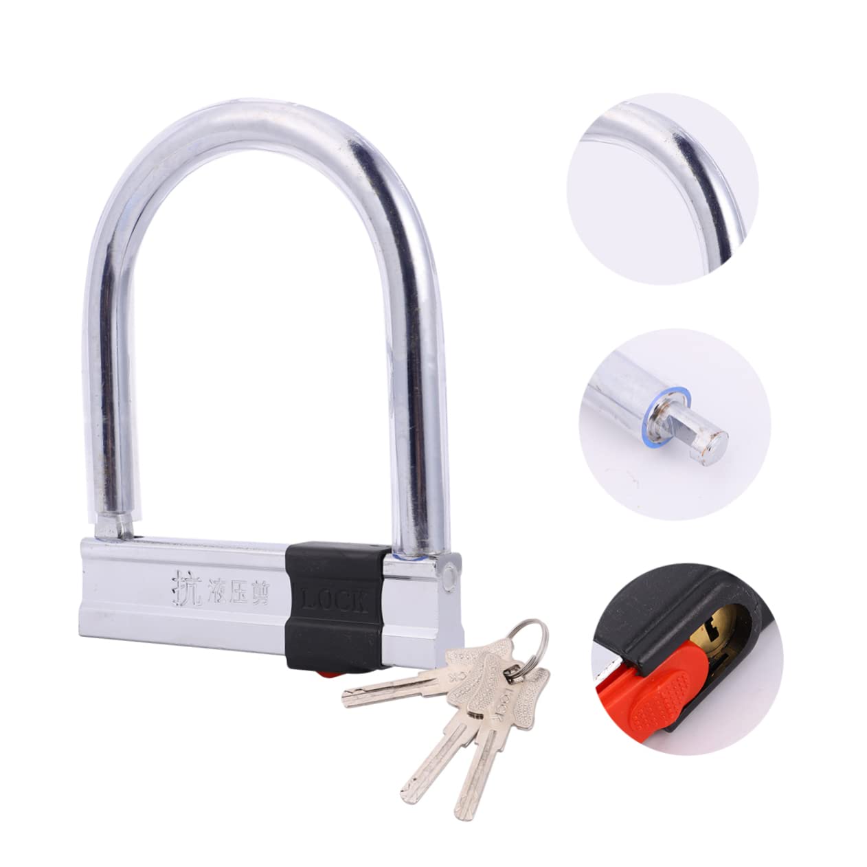 Lucchetto A Catena Antifurto Robusto Lucchetto A Forma Di U Per Bici Ciclismo Sicurezza Valore Oggetti Di Metallo Forniture Per Ciclismo