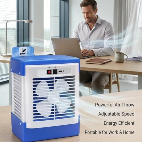 Image of Drumstone (3 YEAR WARRANTY) Desert Air Cooler for Home & Office with High Air Delivery, Large Water Tank, Powerful Cooling Fan, Portable Room Cooler with Multi Direction Air Flow & Durable Body
