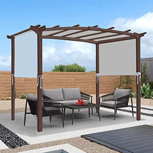 Waterproof Pink Pergola Canopy with 4 Straps - Universal Outdoor Shade Cover for Curved Pavilions 5.4x2.5m, Ideal for Gardens, Patios, and Backyard Relaxation