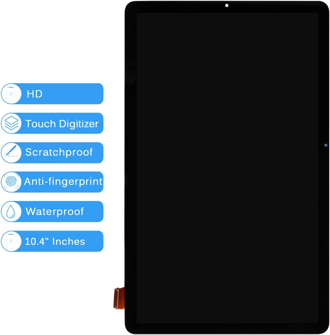 for Samsung Galaxy Tab S6 Lite 2022 10.4" Screen Replacement SM-P613 P619 SM-P619 P613 LCD Display Touch Screen Digitizer Assembly Repair Kit with Tools(Black)