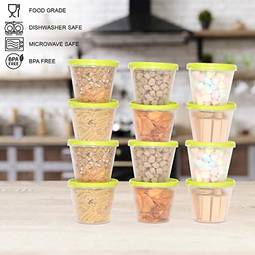 Image of Cutting EDGE Nesterware 1000ml Stackable Food Container (Set of 12, Green) | BPA-free plastic, stackable design, leak-proof, kitchen storage, pantry, fridge, meal prep, reusable, travel use