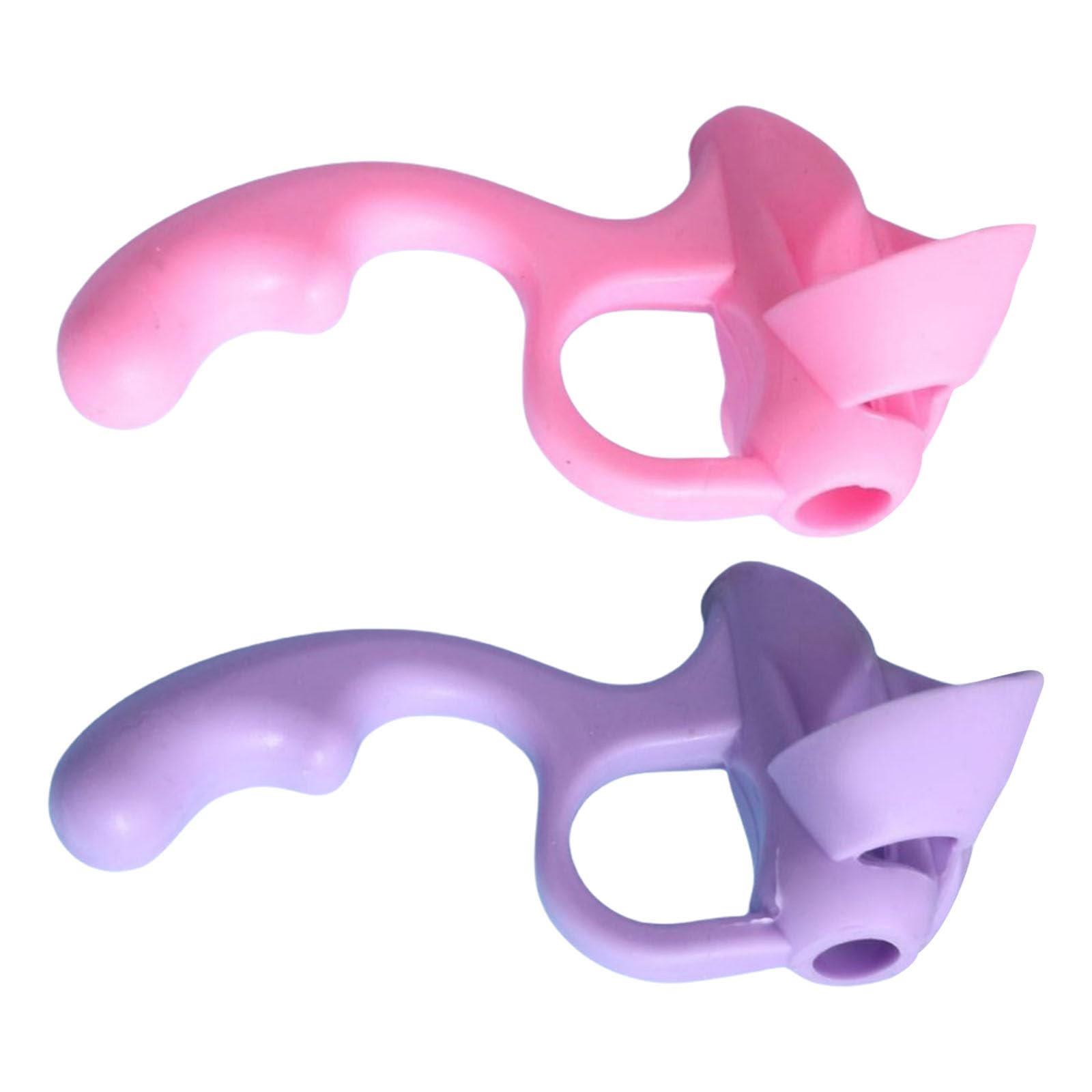 Obotsnoi Ergonomic Five Finger Pencil Holder Grips Silicone Pen Grip Handwriting Grippers for Left and Right Handed Kid Writing Children Writing Aid Tool
