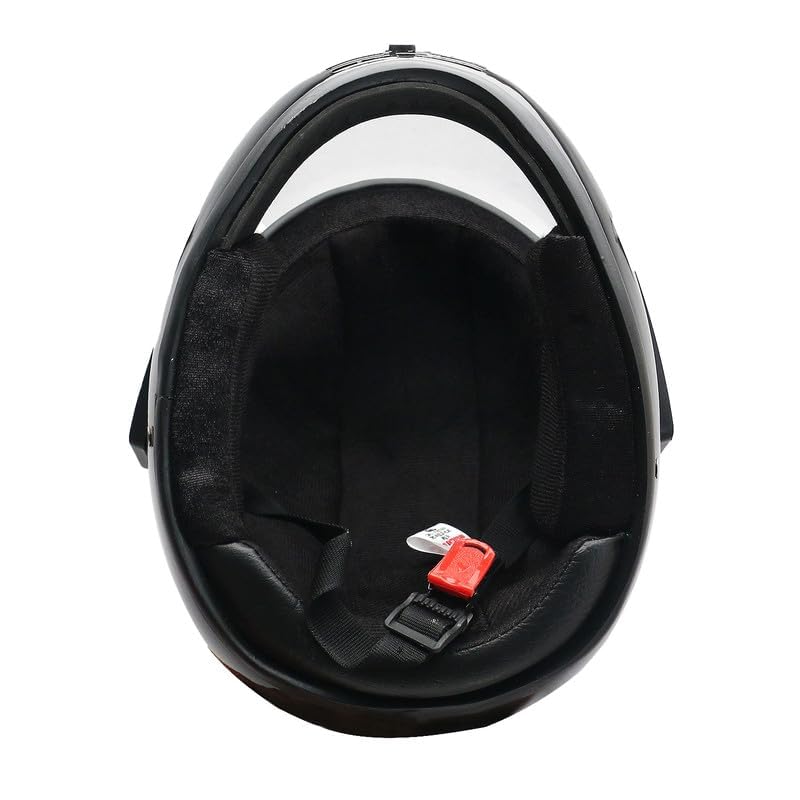 Image of Strong & Durable Stylish Black Helmet Matt Finish Full Face Scooter & Bike Helmet | Scratch Resistance and Silicone Glass Protection Black