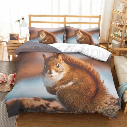 Housse de couette 240x260 cadeau homme écureuil pour une décoration mariage nature