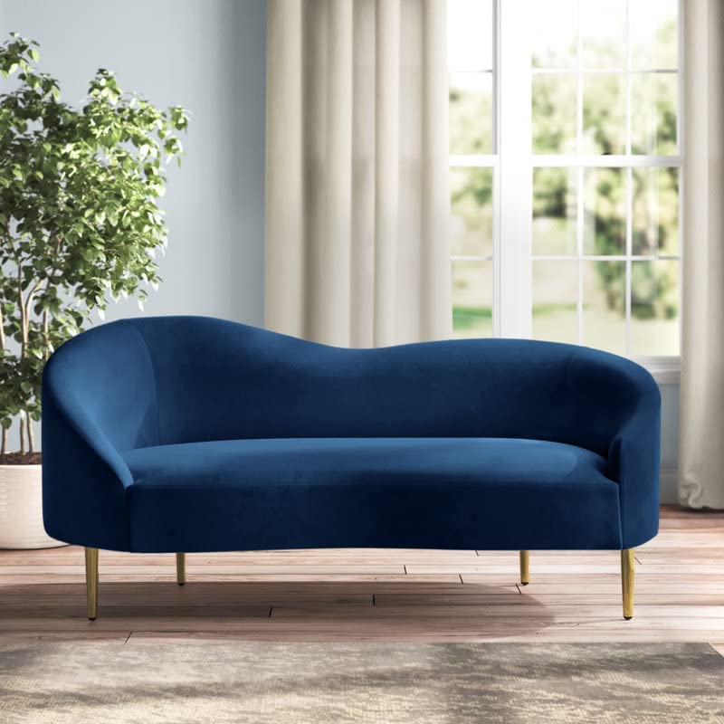 Image of Fabric 2 Seater Chesterfield Sofa for Living Room & Office
