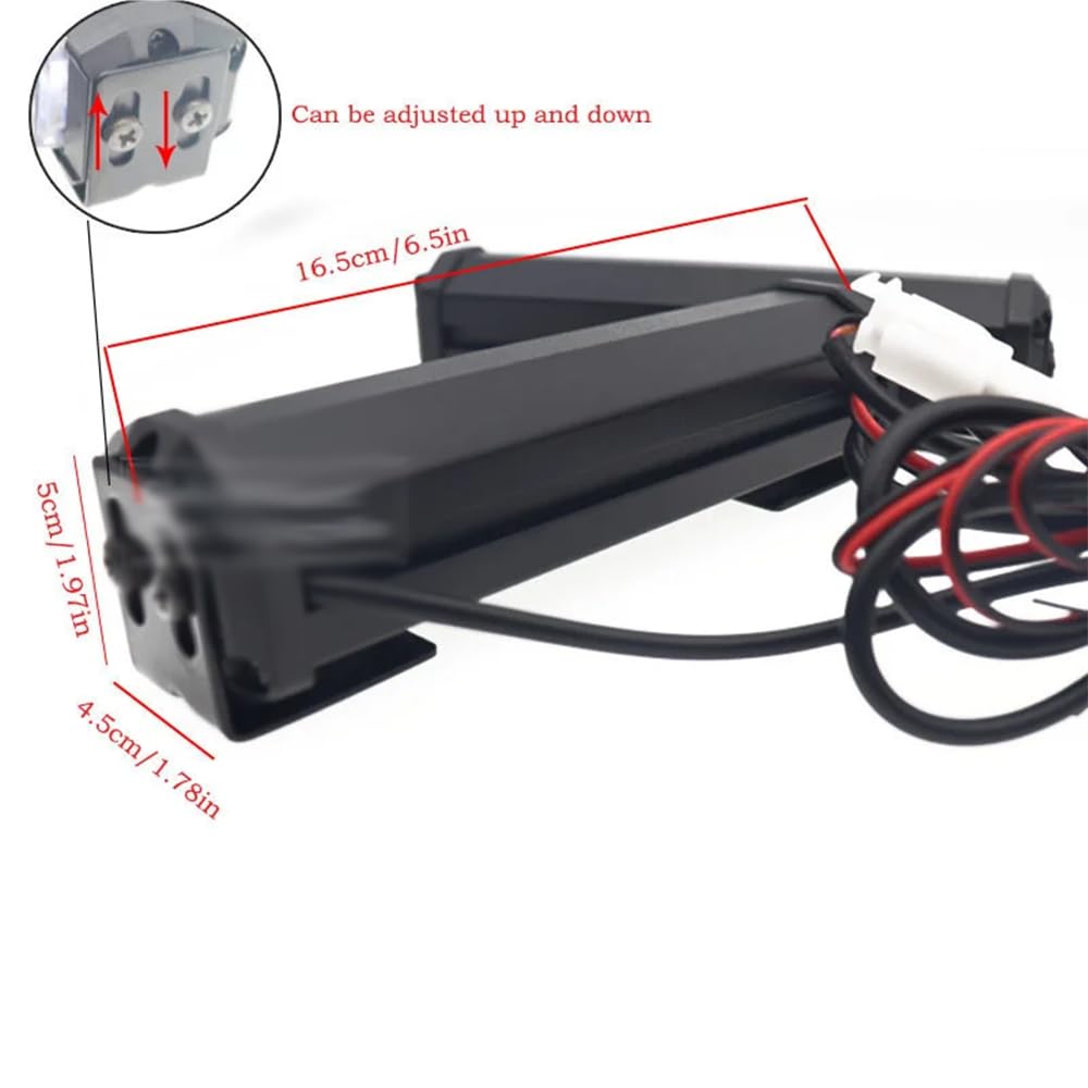 2 Pz Auto Griglia Anteriore Stroboscopica Lightbar 12V 24V Camion dei Vigili del Fuoco Luci di Emergenza Lampeggiante Luci di Avvertimento per Camion dei Vigili del Fuoco Polizia Flash Light,Rosso