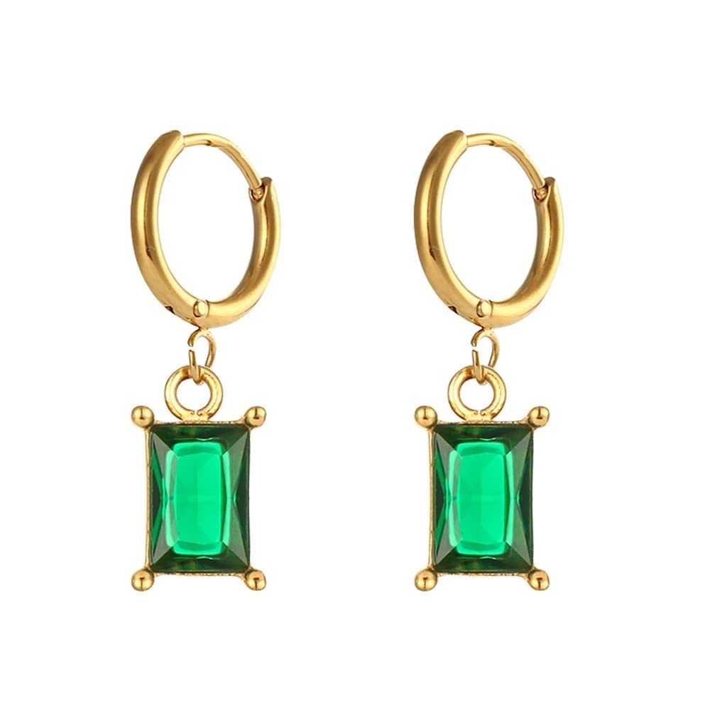 INAYA ACCESSORIES18Kt Gold Plated Rhinestone Drop Earrings Misha, 2 X 2 X 1 Inches Gold