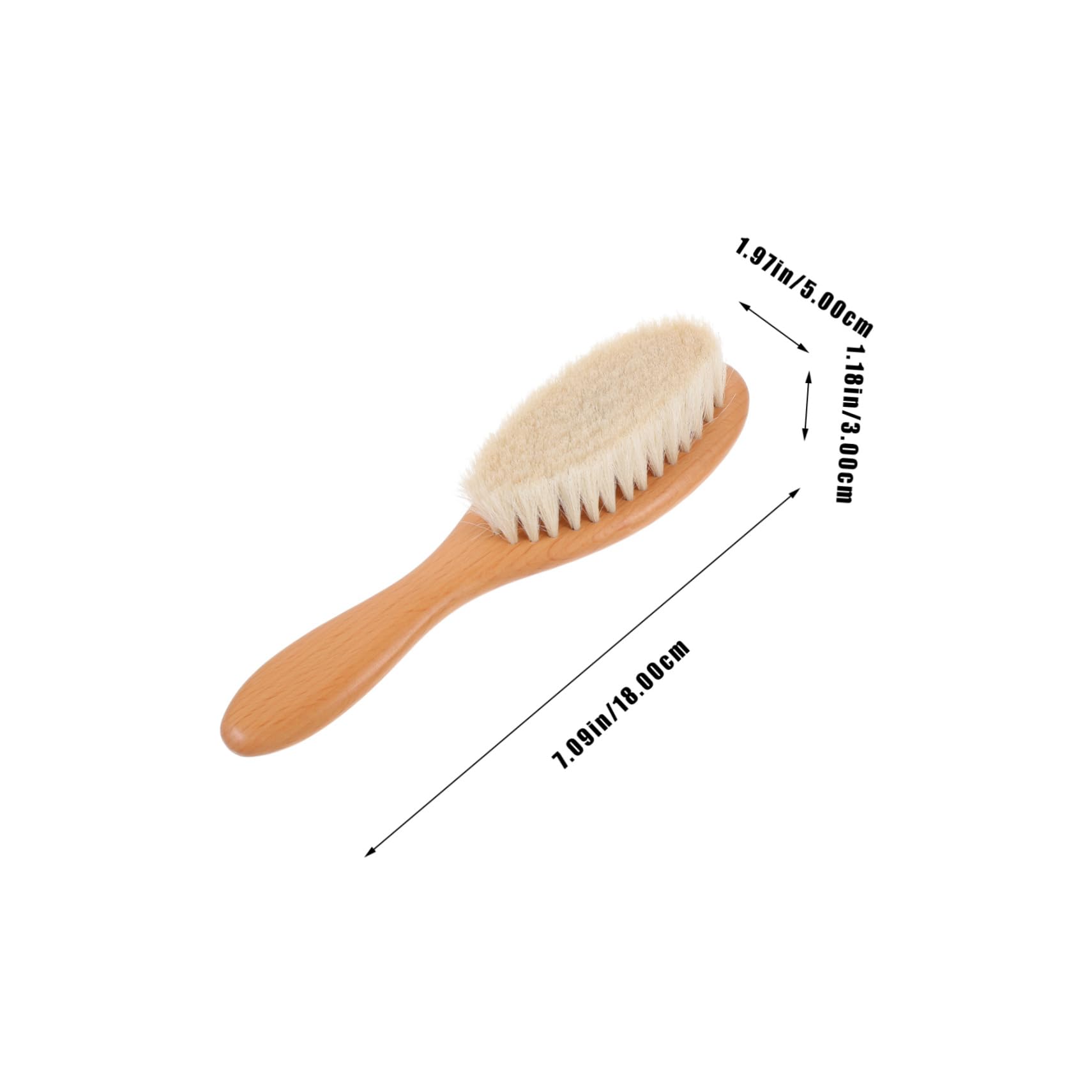 FRCOLOR Men's Face Clean Brush Beard and Mustache Shaving Brush Pure Wool for Barber Shop Use