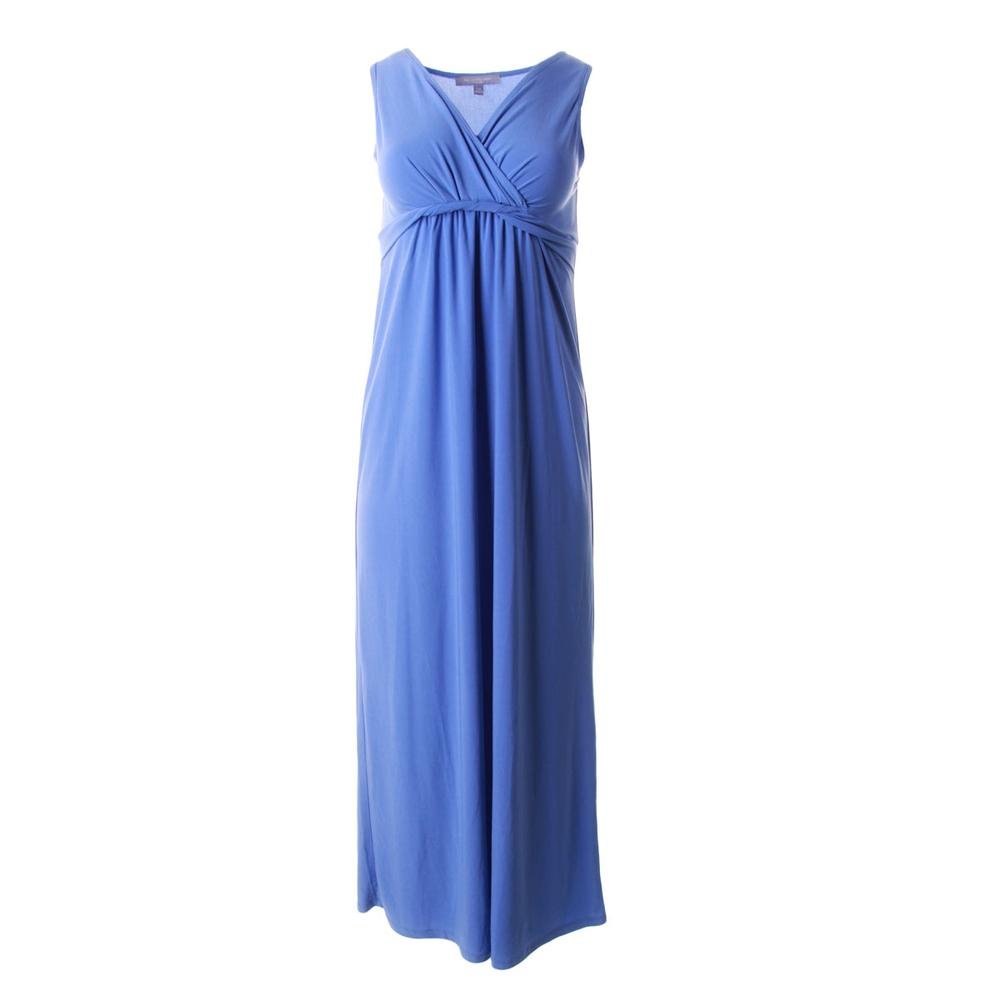 NY Collection Women's Petite Sleeveless Twist Front Maxi Dress