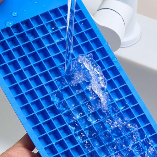 Bandeja para cubitos de hielo de silicona azul mini miniatura 5
