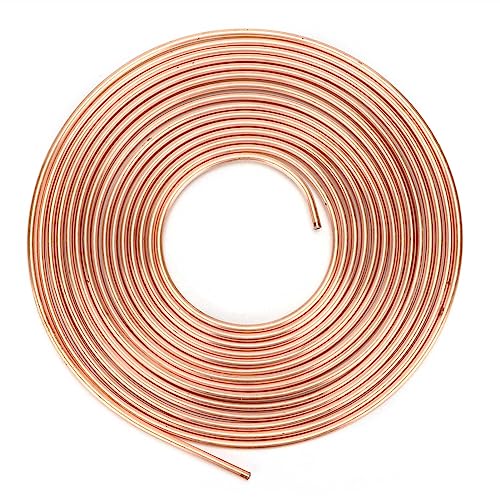 Estink 7.62m Brake Line Hydraulic Brake Tubing 3/16in OD with SAE ISO Certification for Hydraulic BrakeFuel Transmission Systems (A(gold))