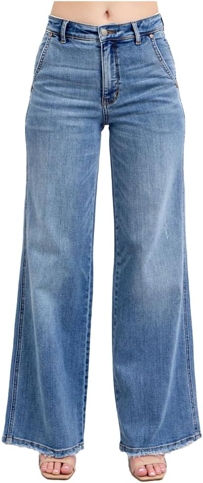 Judy Blue High Waist Retro Wide Fit Jeans, 82648
