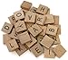 40 Pc Wooden Alphabet Tile Set Common Alphabet Crafts Tiles 3/4in