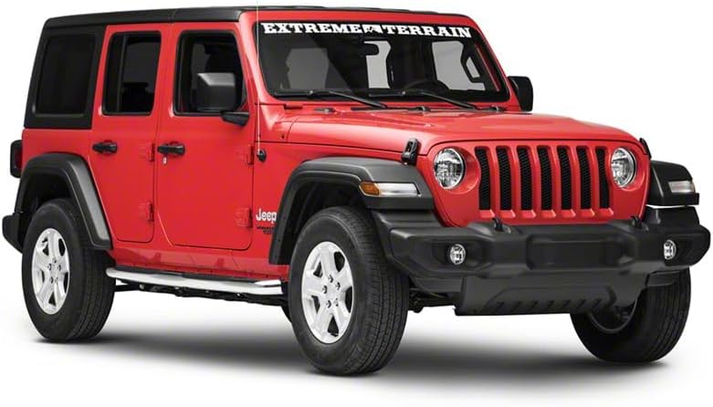 Redrock 4x4 3-Inch Round Curved Side Step Bars; Stainless Steel Compatible with 18-22 Jeep Wrangler JL 4-Door