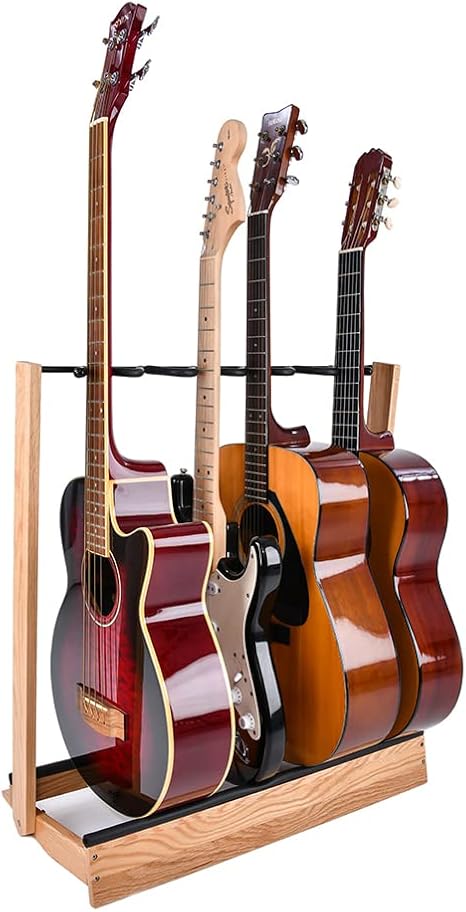Gitarrenständer Aus Holz Mit Gummischutz – Abnehmbar, Tragbar Für Akustik-, E-Gitarre, Bass & Mehr