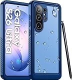 Temdan Designed for Samsung Galaxy S26 Ultra Case Waterproof, Built-in Lens & Screen Protector Military Grade Shockproof Dropproof IP68 Underwater Full Body Phone Case for Galaxy S26 Ultra 6.9'-Blue