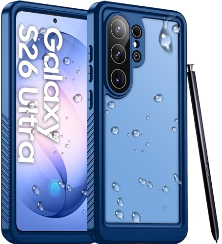 Temdan Designed for Samsung Galaxy S26 Ultra Case Waterproof, Built-in Lens & Screen Protector Military Grade Shockproof Dropproof IP68 Underwater Full Body Phone Case for Galaxy S26 Ultra 6.9