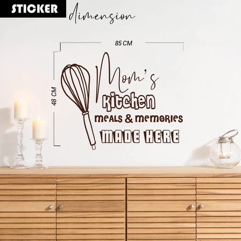Image of Kotart - Mom's Kitchen Quote Wall Stickers for Kitchen Wall Decor - Brown Wall Decals for Home Wall Decoartion