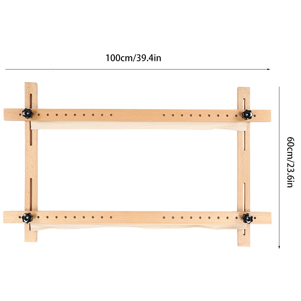 Bastidor de Bordado, Bastidor Acolchado de 60 X 100 Cm, Longitud Ajustable para Costura de Bordado