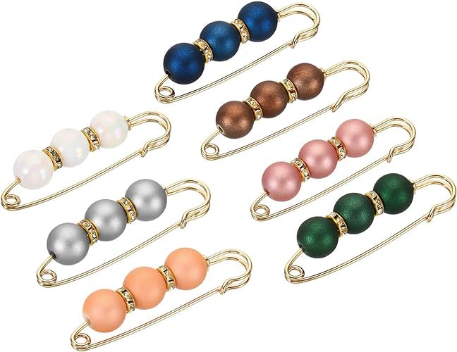 Pearl Safety Saree Pin for Sari Pleats Sewing Jackets Sarees Clothes