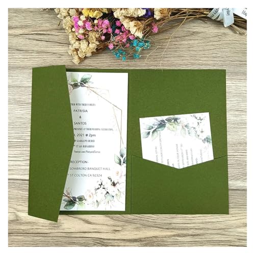 Pochette invitation de mariage découpée au laser lot de 30 pour sublimer vos annonces officielles