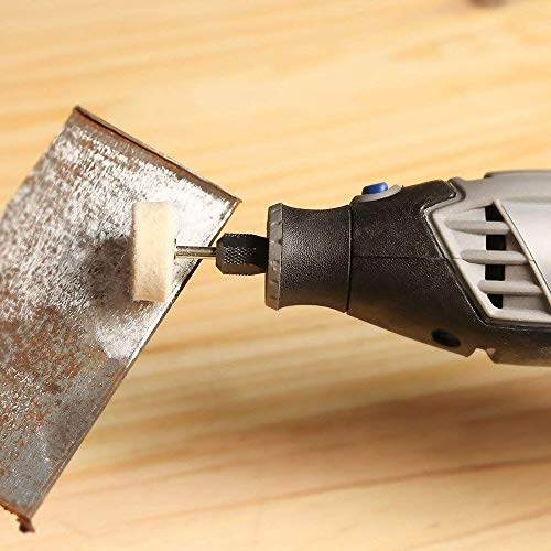Yesallwas 100PCS Polishing Kit for Dremel Polishing heads Wool Felt Buffing Kit Polishing Wheel for Dremel Rotary Tool Accessories 1/8" Shank for Glass Jewelry Metal Stone Polishing - Image 3