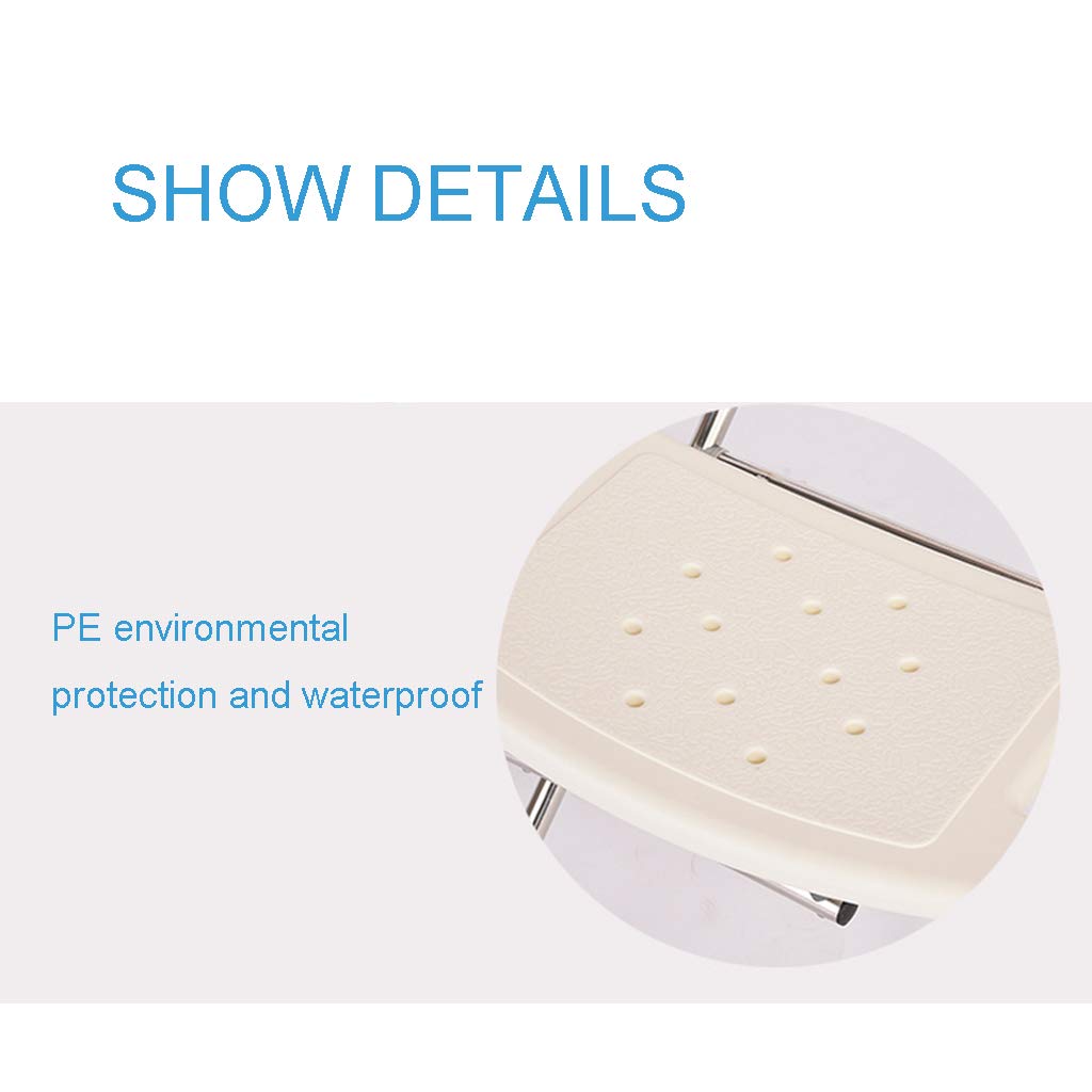 CHEWYNP Banqueta Silla de Ducha/Taburete de baño Ajustable/Banco médico Antideslizante Asiento de Taburete de bañera/para discapacitados, discapacitados, Personas Mayores y Ancianos