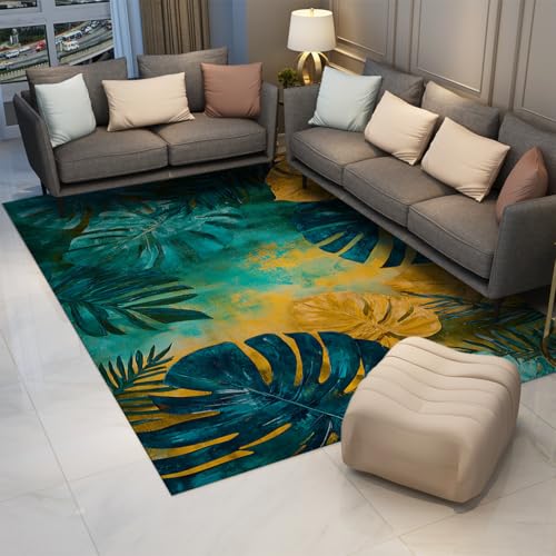 Tapis d’intérieur antidérapant feuilles de palmier haut de gamme