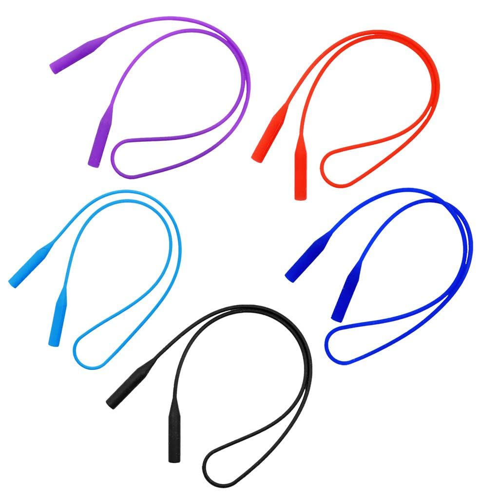 LOOM TREE® 5 Pieces Waterproof Silicone Neck Cord Glasses Eyewear Strap Band Spectacle Holder Sunglasses Kids Sports Eyewear | Vision Care | Other Vision Care-image-9